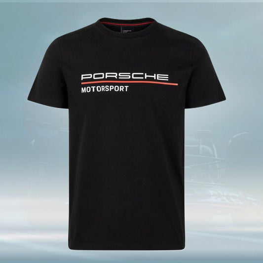 Porsche Germany Mens Logo T-Shirt Black