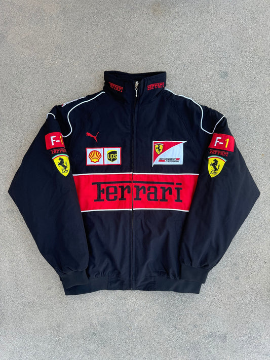 Vintage Ferrari Racing Jacket F1 Ferrari Jacket Black - Rental Sports