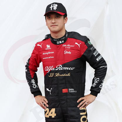 ZHOU GUANYU 2023 TALIAN GP F1 ALFA ROMEO RACE SUIT