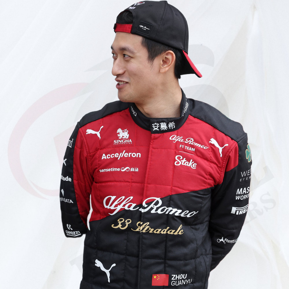 ZHOU GUANYU 2023 TALIAN GP F1 ALFA ROMEO RACE SUIT