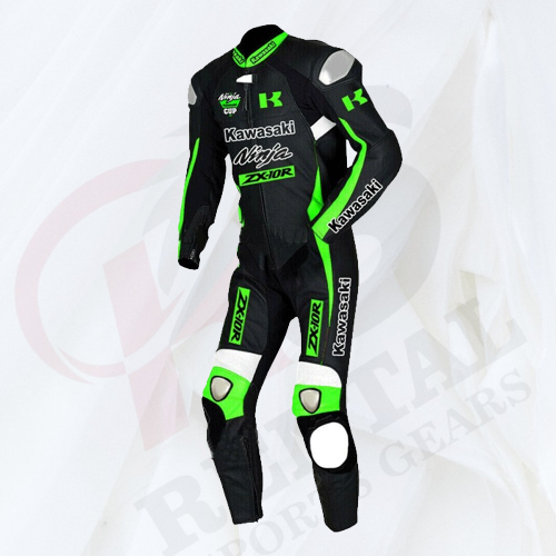 KAWASAKI NINJA MOTORBIKE LEATHER SUIT