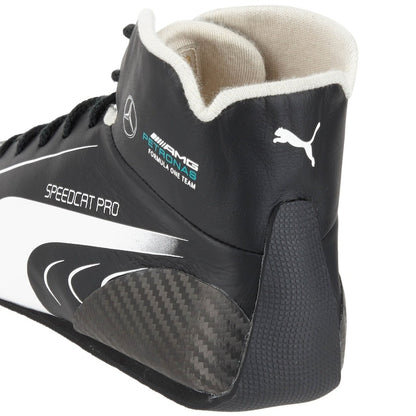 Mercedes AMG Petronas F1 Black Christmas Puma Speedcat Pro Driver Shoes