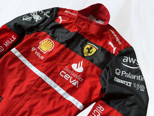 Charles Leclerc 2022 Racing Suit Ferrari F1 |  F1 Replica Embroidery Race Suit