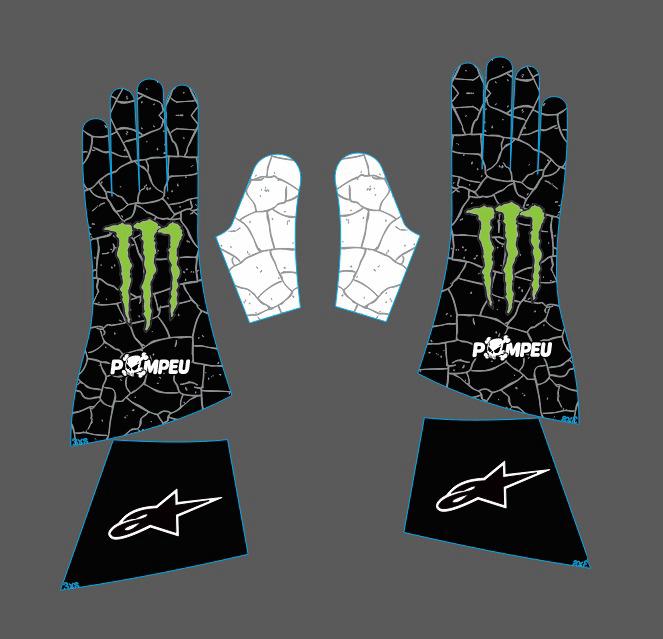 Ken Block 2012 Karting Race glove Monster Energy