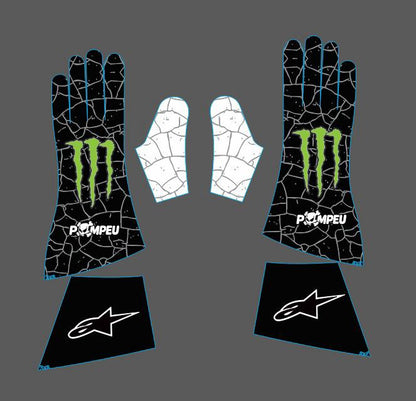 Ken Block 2012 Karting Race glove Monster Energy