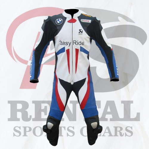 BMW Cowhide Leather Motorcycle Suit Biker Racing Suit CE Padding