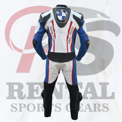 BMW Cowhide Leather Motorcycle Suit Biker Racing Suit CE Padding