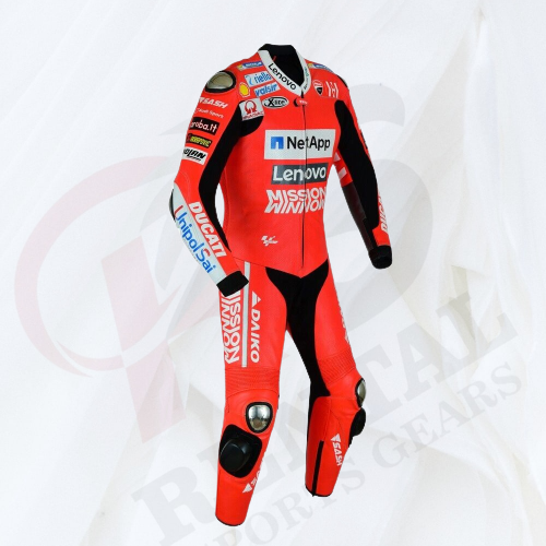 Danilo Petrucci Ducati MotoGP 2019 Cowhide Leather Biker Racing Suit