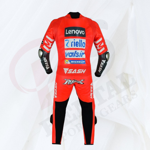 Danilo Petrucci Ducati MotoGP 2019 Cowhide Leather Biker Racing Suit