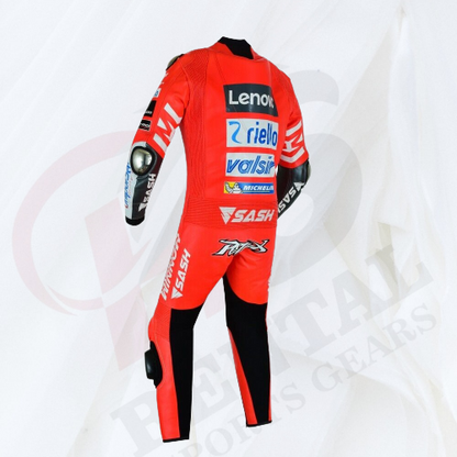 Danilo Petrucci Ducati MotoGP 2019 Cowhide Leather Biker Racing Suit