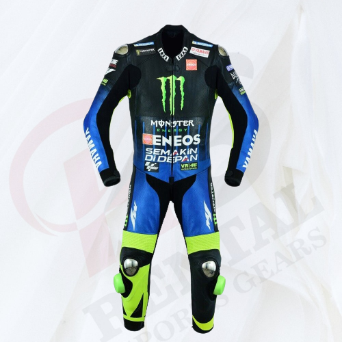 Valentino Rossi Monster Cowhide Motorcyle MotoGP Racing Suit