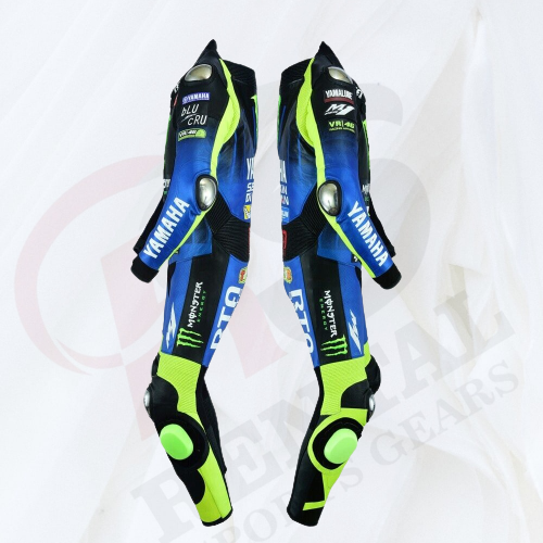 Valentino Rossi Monster Cowhide Motorcyle MotoGP Racing Suit