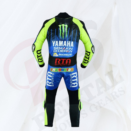 Valentino Rossi Monster Cowhide Motorcyle MotoGP Racing Suit