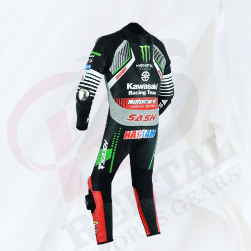 Leon Haslam MotoGP Wsbk 2019 Cowhide Motorcyle Racer Suit CE Padding