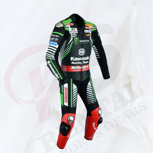 Leon Haslam MotoGP Wsbk 2019 Cowhide Motorcyle Racer Suit CE Padding