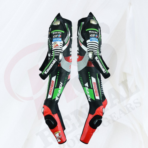 Leon Haslam MotoGP Wsbk 2019 Cowhide Motorcyle Racer Suit CE Padding