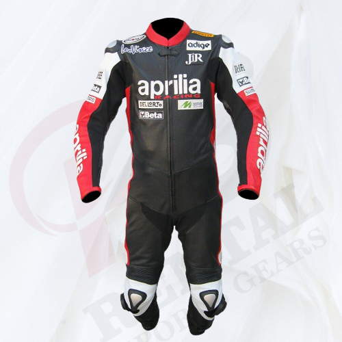 Aprila Cowhide Leather Motorcyle Suit Racing Biker Suit CE Padding