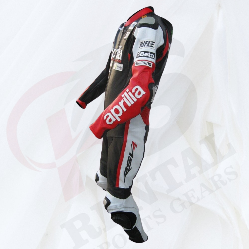 Aprila Cowhide Leather Motorcyle Suit Racing Biker Suit CE Padding