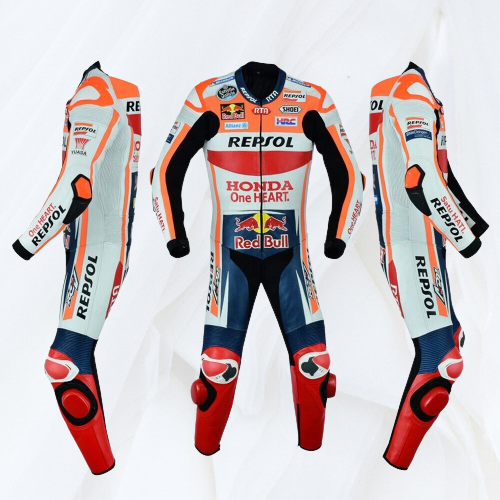 Marc Marquez Honda Repsol MotoGP 2019 Cowhide MotorBike Racing Suit