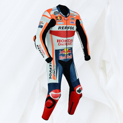 Marc Marquez Honda Repsol MotoGP 2019 Cowhide MotorBike Racing Suit