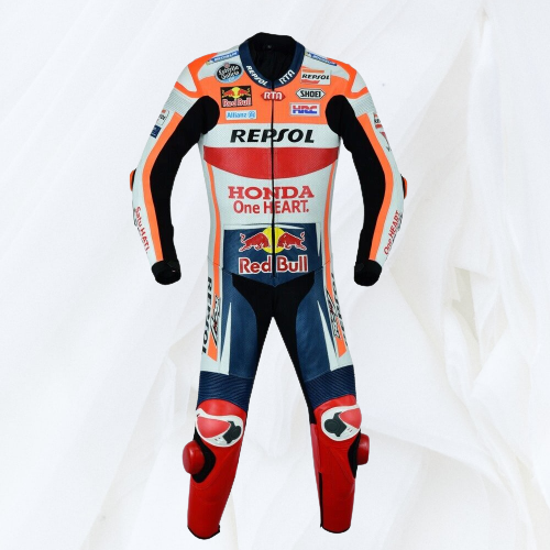 Marc Marquez Honda Repsol MotoGP 2019 Cowhide MotorBike Racing Suit - Rental Sports