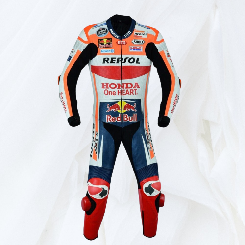 Marc Marquez Honda Repsol MotoGP 2019 Cowhide MotorBike Racing Suit