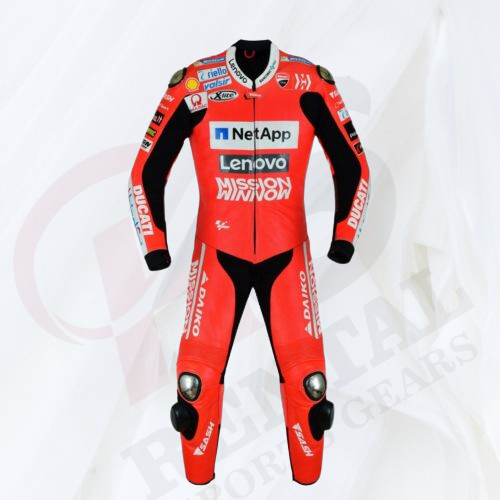 Danilo Petrucci Ducati MotoGP 2019 Cowhide Leather Biker Racing Suit