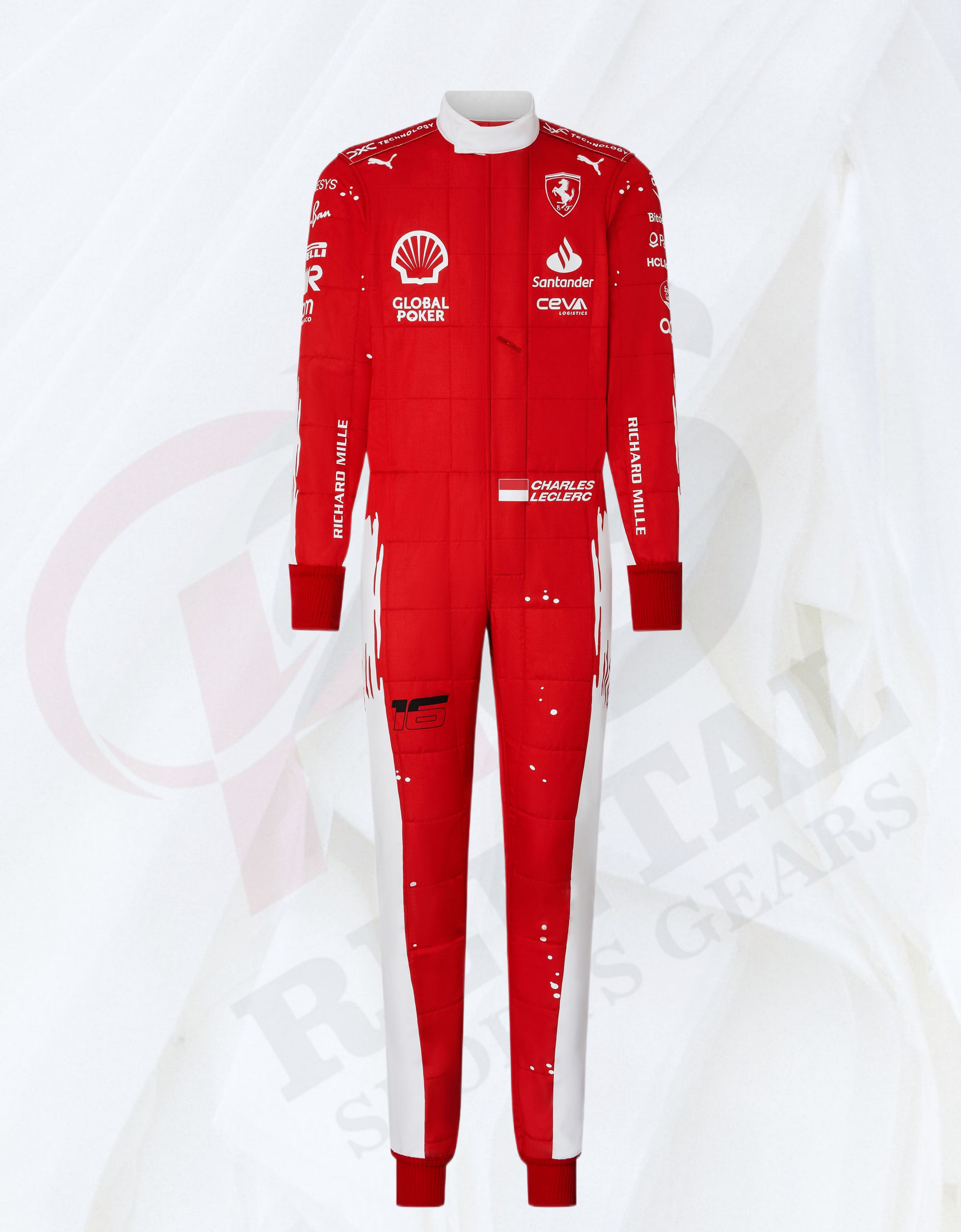 Charles Leclrec 2023 Ferrari Las Vegas Race suit F1