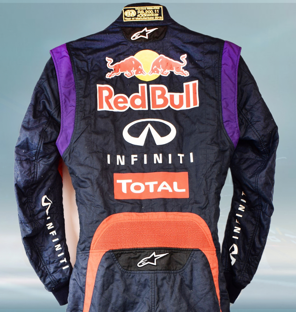 2013 Mark Webber Signed Race Used Red Bull F1 Suit