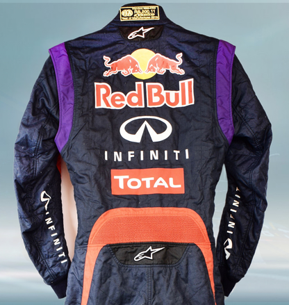 2013 Mark Webber Signed Race Used Red Bull F1 Suit