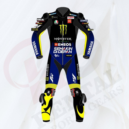 YAMAHA ROSSI MOTORCYCLE LEATHER MOTOGP RACING SUIT