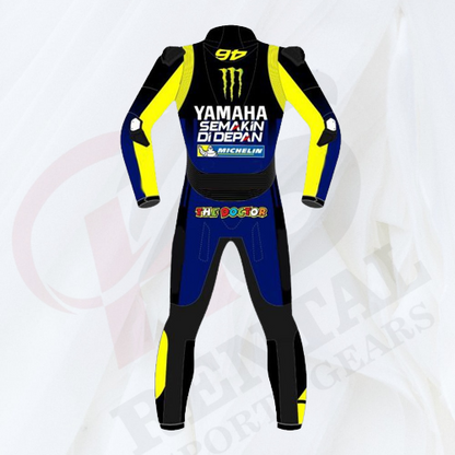 YAMAHA ROSSI MOTORCYCLE LEATHER MOTOGP RACING SUIT