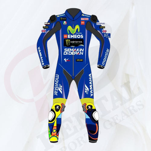 YAMAHA VALENTINO ROSSI 2017 MODEL LEATHER RACE SUIT BLUE