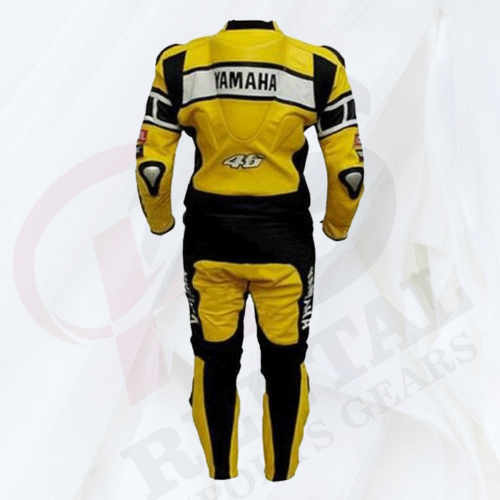 YAMAHA YELLOW MOTORCYCLE LEATHER RACING SUIT