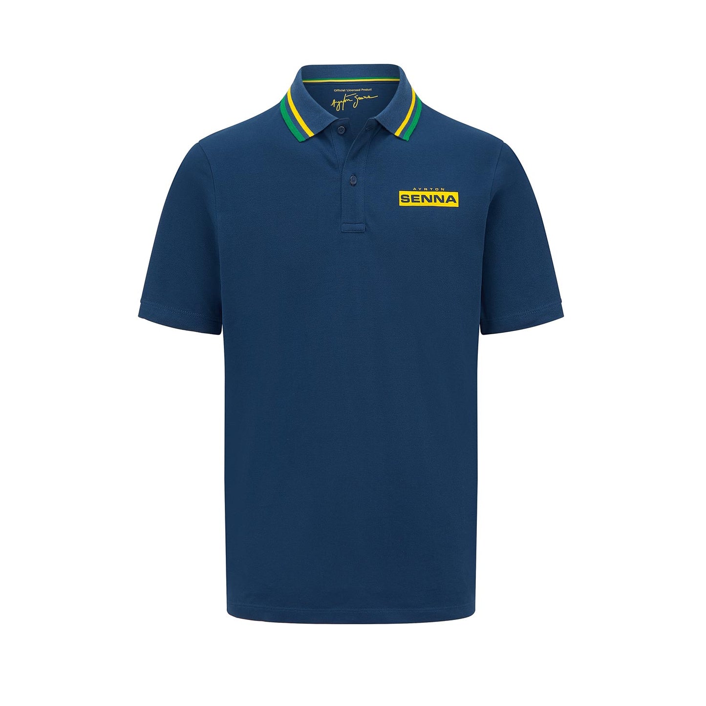 2022 Ayrton Senna Brazil Mens Logo Polo Shirt