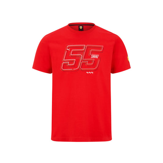 2022 Ferrari F1 Mens Sainz T-shirt red