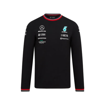 2022 Mercedes AMG F1 Mens Team Longsleeve T-shirt Black