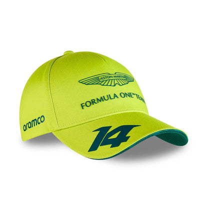 2023 Aston Martin UK F1 Mens Alonso Baseball Cap lime green - Rental Sports