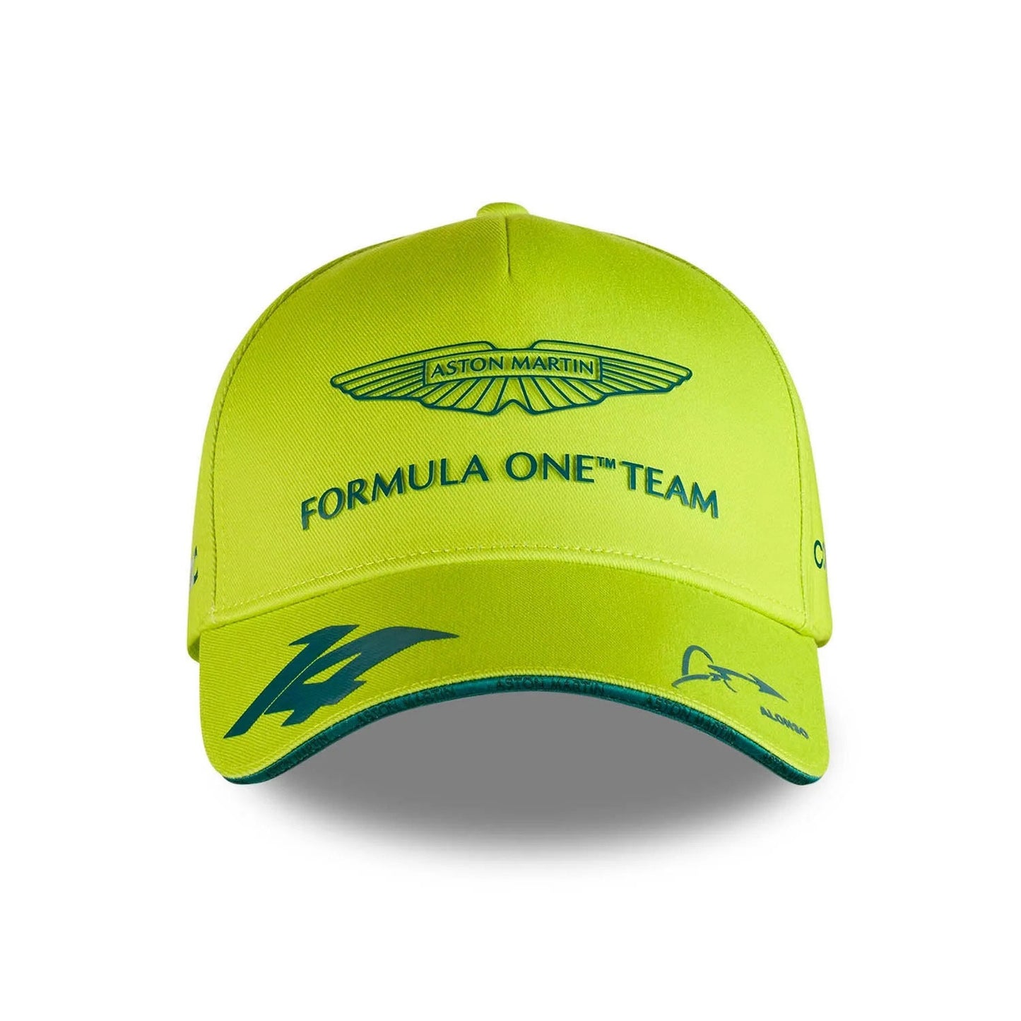 2023 Aston Martin UK F1 Mens Alonso Baseball Cap lime green