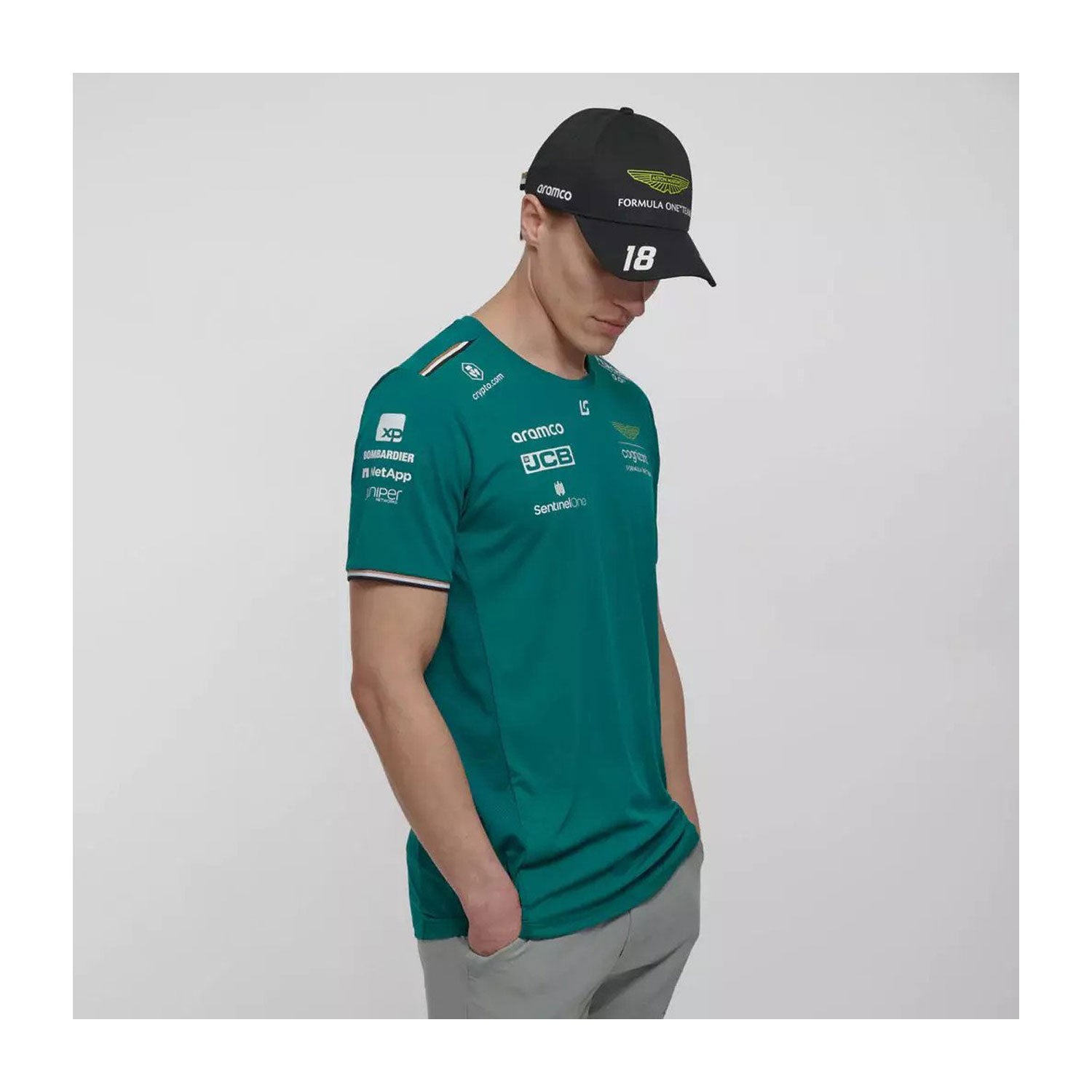 2023 Aston Martin UK F1 Mens Stroll Team T-shirt