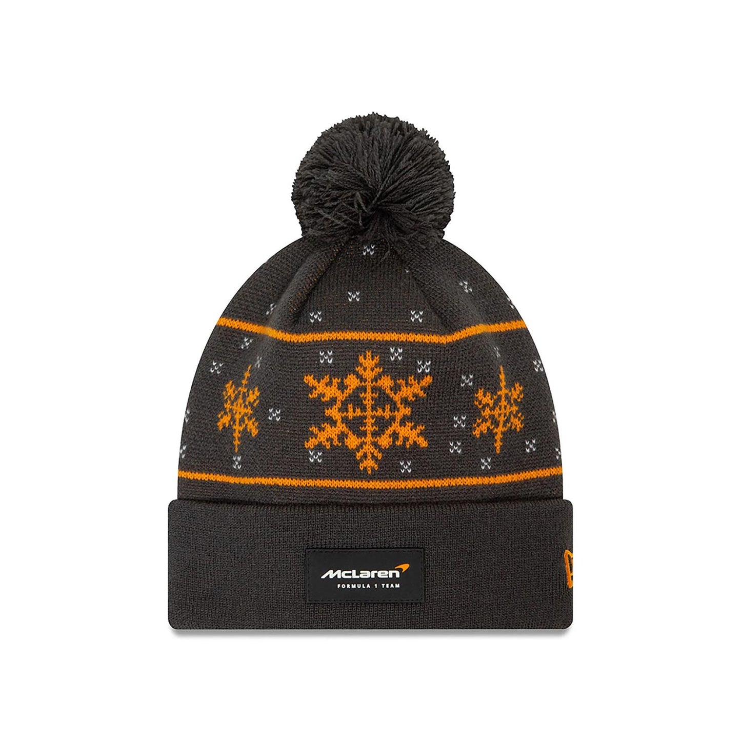 2023 McLaren UK F1 Mens Snowflake Winter Cap anthracite