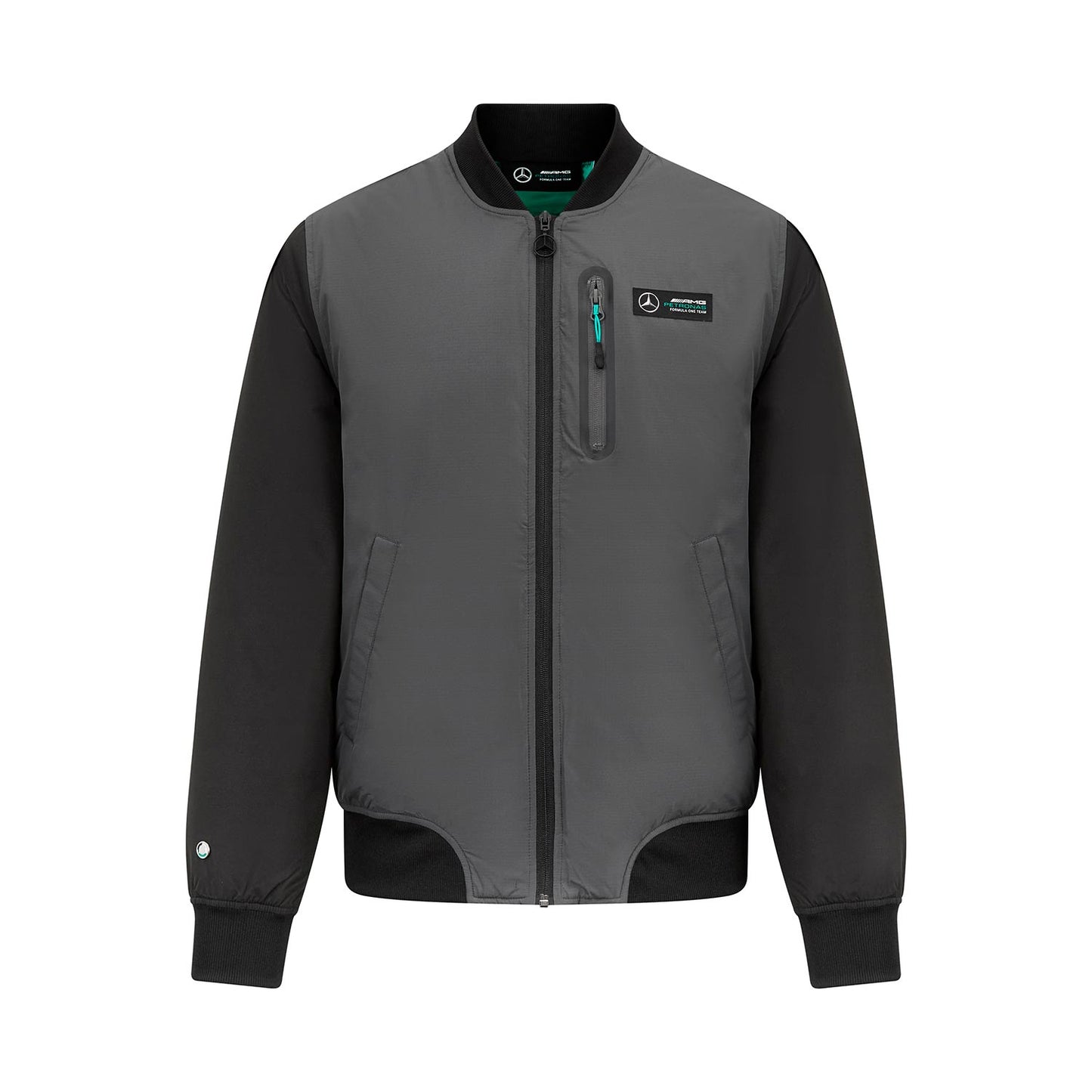 2023 Men's Bomber Grey Mercedes AMG F1 Jacket