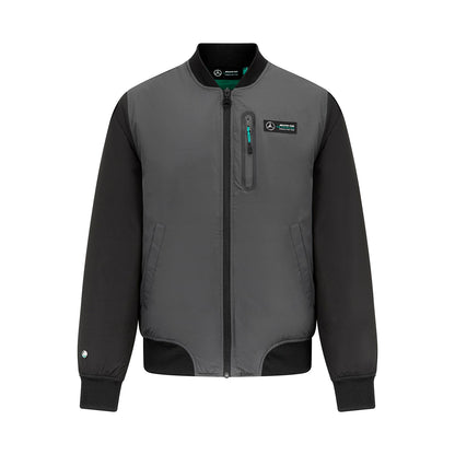 2023 Men's Bomber Grey Mercedes AMG F1 Jacket