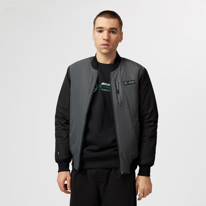 2023 Men's Bomber Grey Mercedes AMG F1 Jacket