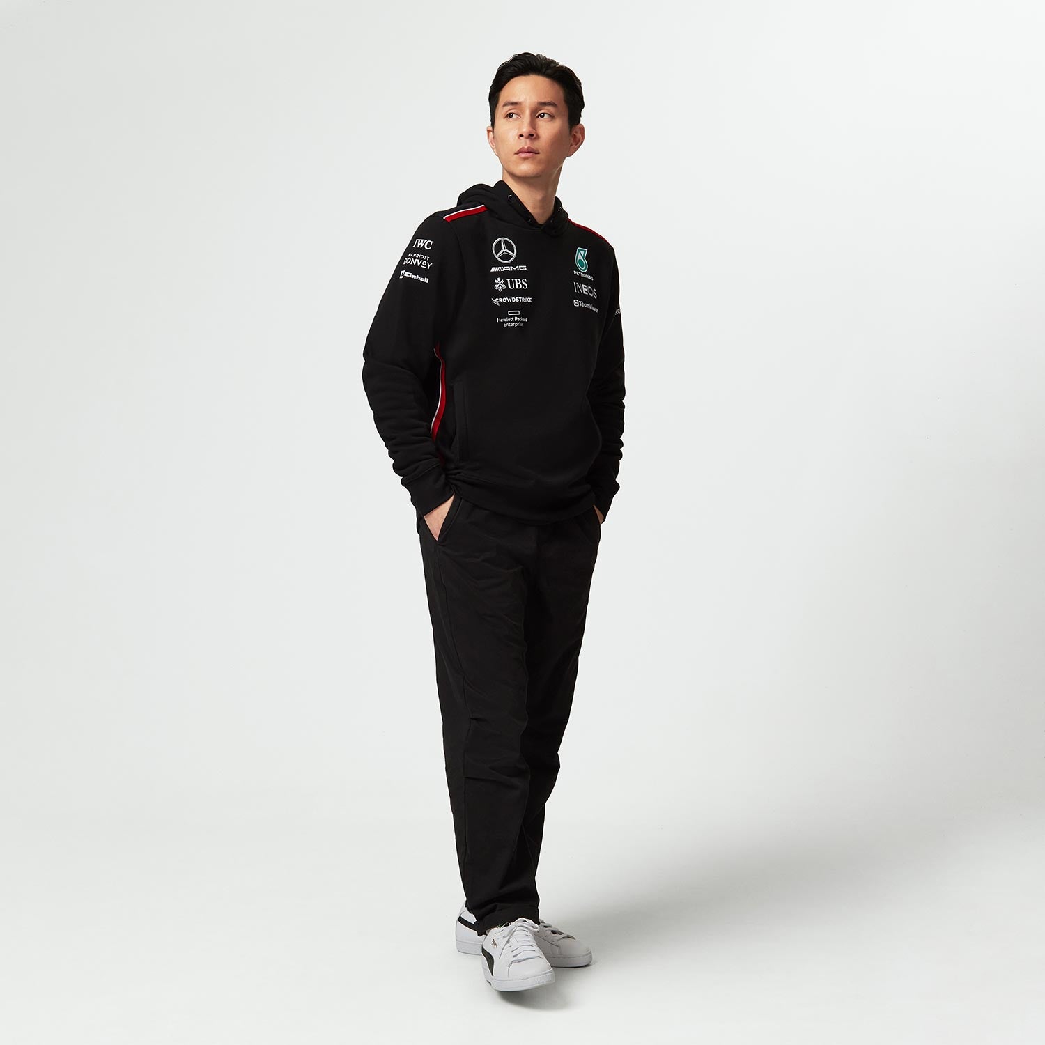 2023 Men's Hoodie Team Black Mercedes AMG F1