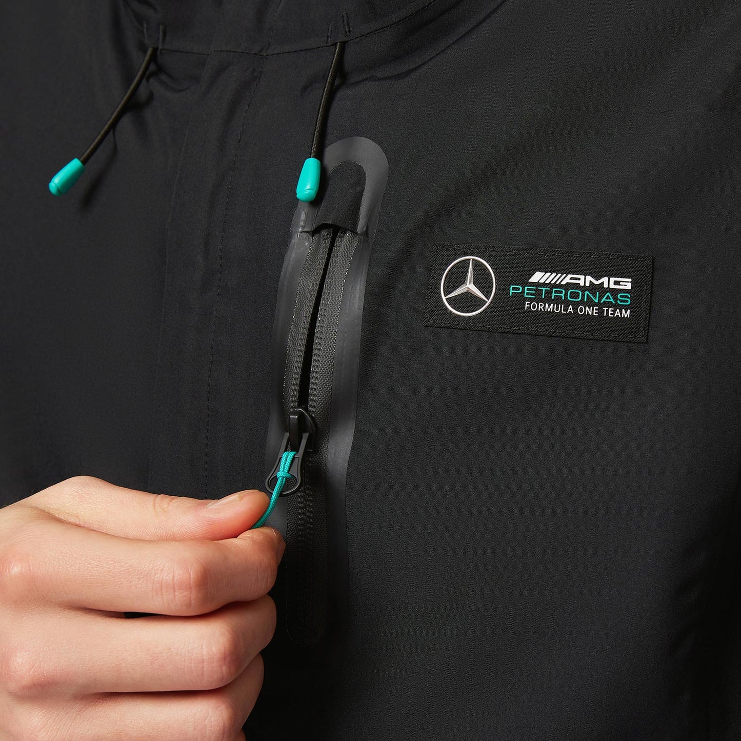 2023 Men's Performance Black Mercedes AMG F1 Jacket