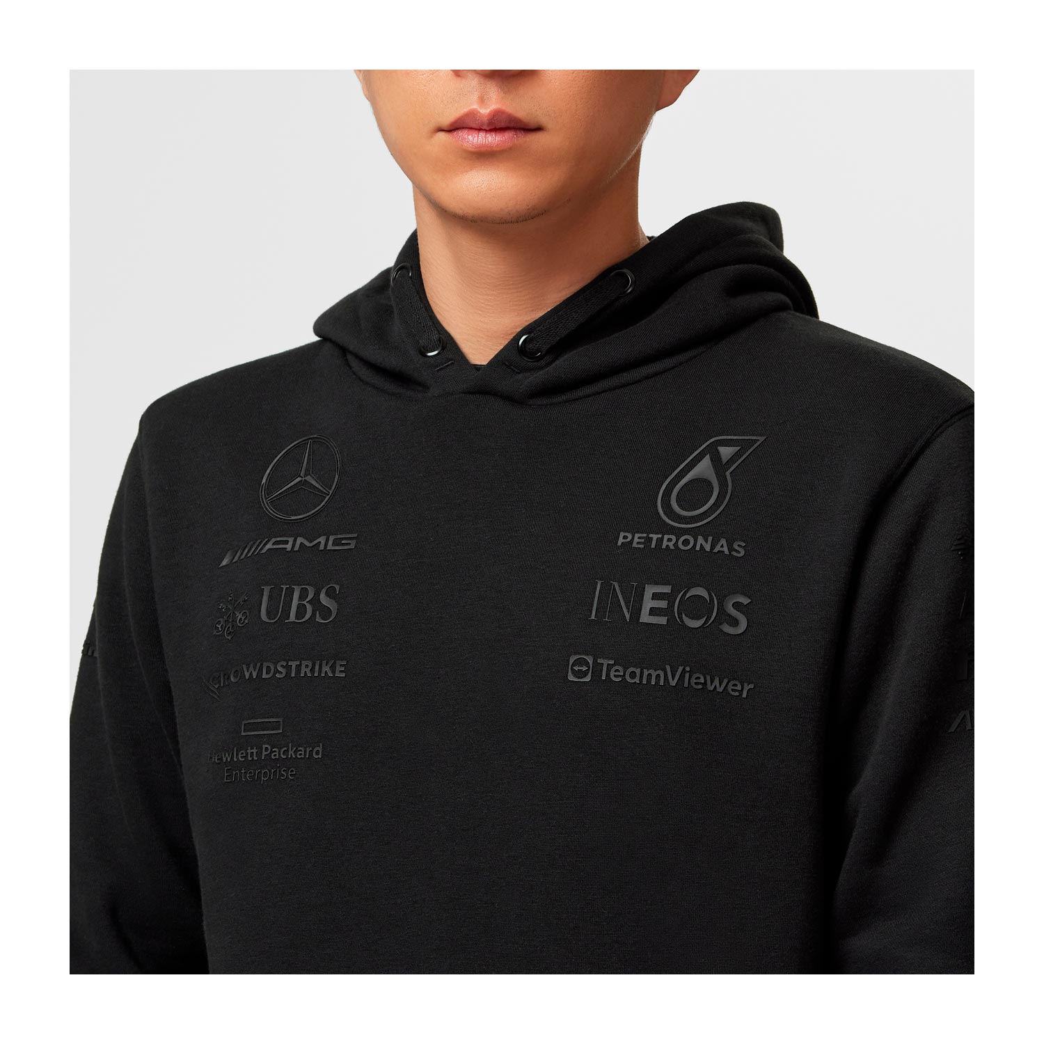 2023 Mercedes AMG F1 Men's Hooded Sweatshirt Stealth Team