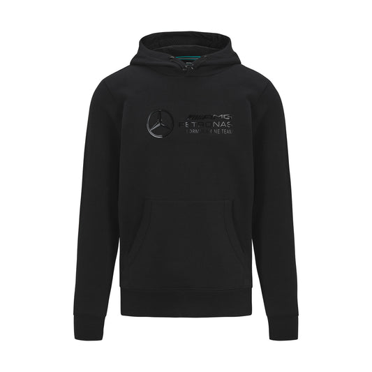 2023 Mercedes AMG F1 Mens Stealth Hooded Sweatshirt Black - Rental Sports