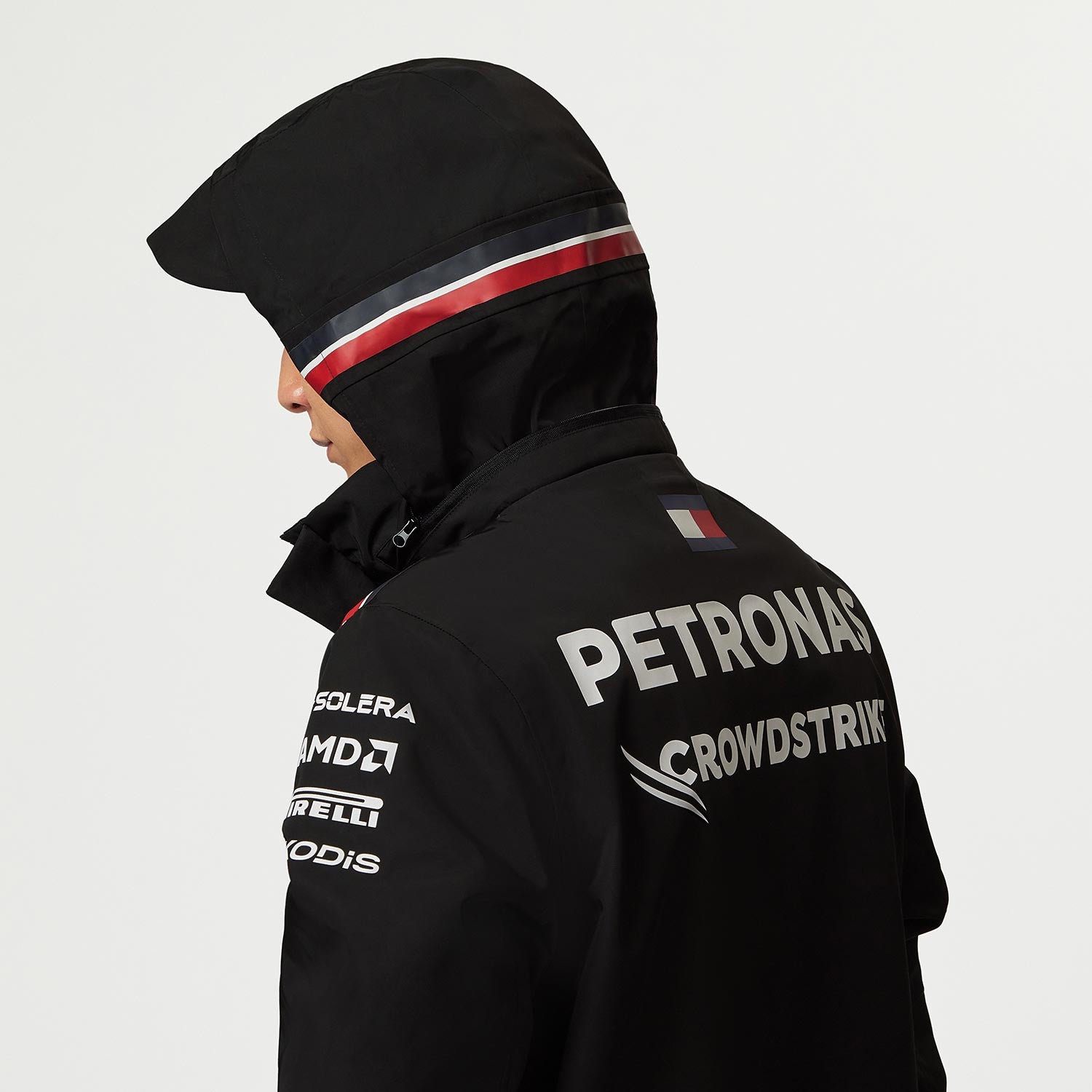 2023 Mercedes AMG Germany F1 Team Mens Rain Jacket Black