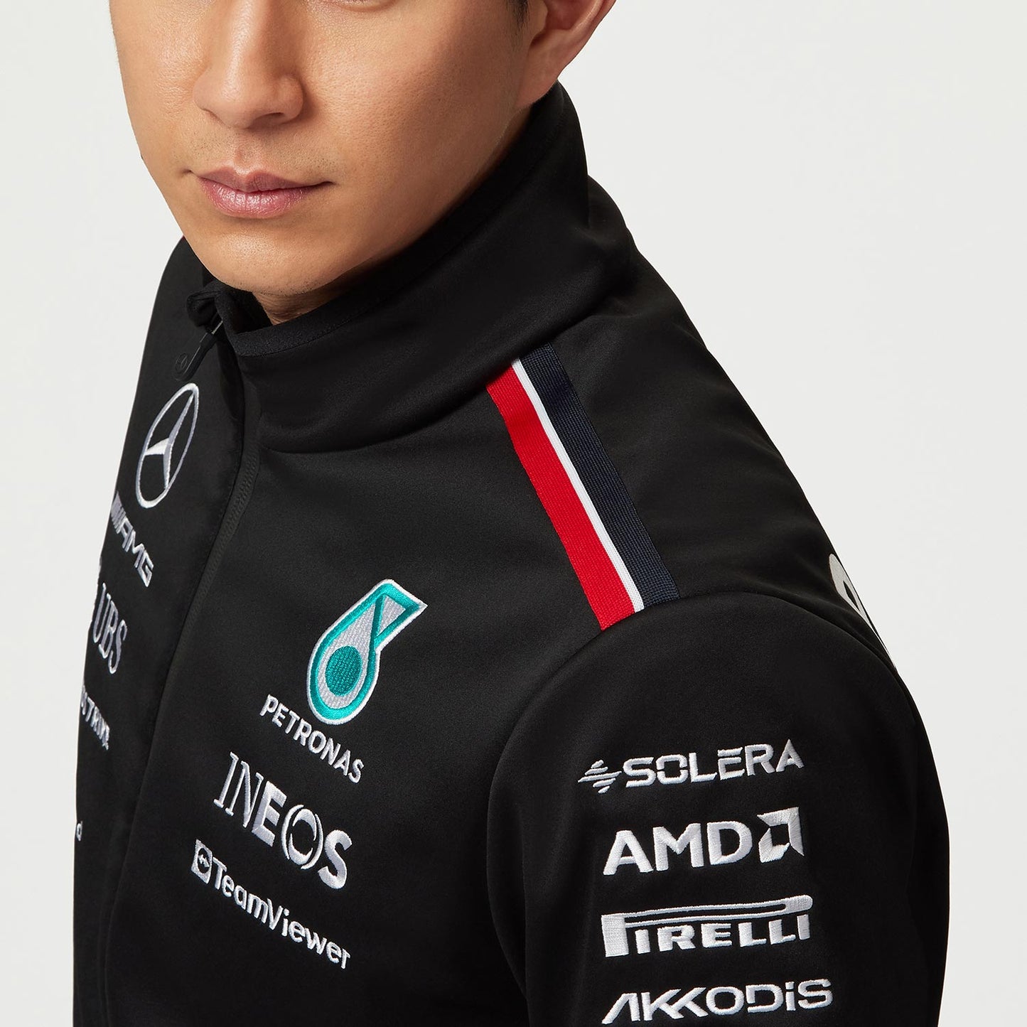 2023 Mercedes AMG Germany F1 Team Mens Softshell Jacket Black